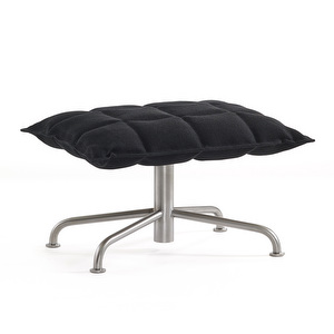 K Ottoman, Sand Fabric Black, W 72 cm