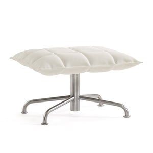 K Ottoman, Sand Fabric White, W 72 cm