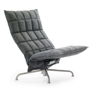 K Chair, Das Fabric 51 Grey, W 89 cm