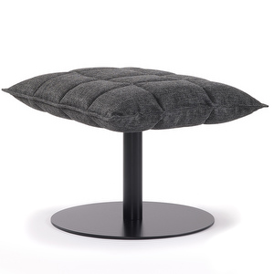 K Ottoman, Dark Grey Das Fabric, W 72 cm