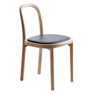 Siro Chair, Lacquered Birch / Black Leather