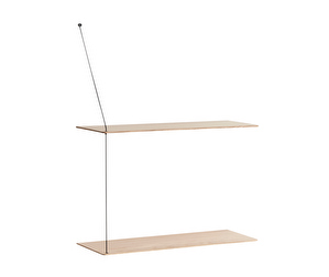 Stedge Shelf, White Lacquered Oak, W 60 cm, set of 2