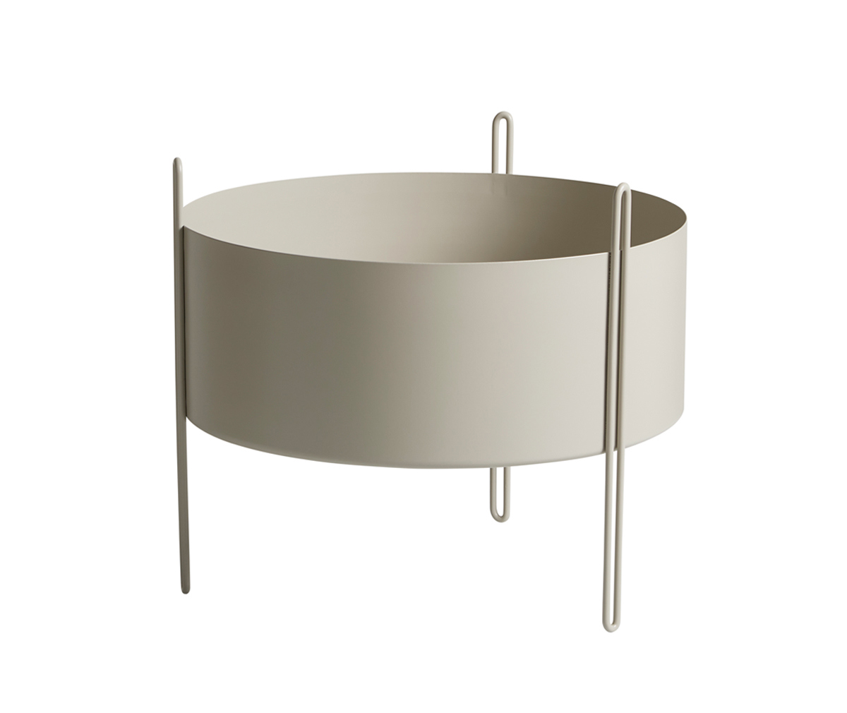 Woud Pidestall Planter Grey, Medium