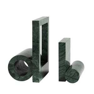 Booknd Book Support, Green Marble, 2 pcs
