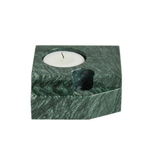 Jeu De Dés 3 Candlestick, Green Marble