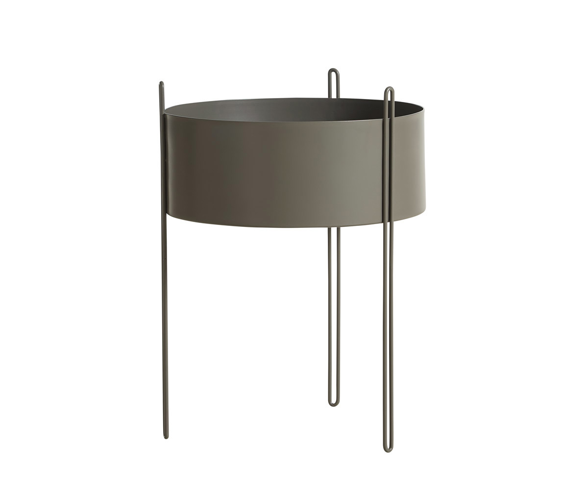 Woud Pidestall Planter Taupe, Large