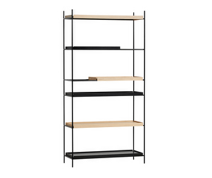 Tray Shelf, Black/Oak, H 201 cm