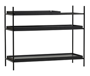 Tray Shelf, Black, H 81 cm