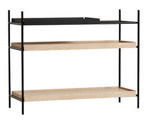 Tray Shelf, Oak/Black, H 81 cm