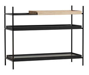 Tray Shelf, Black/Oak, H 81 cm