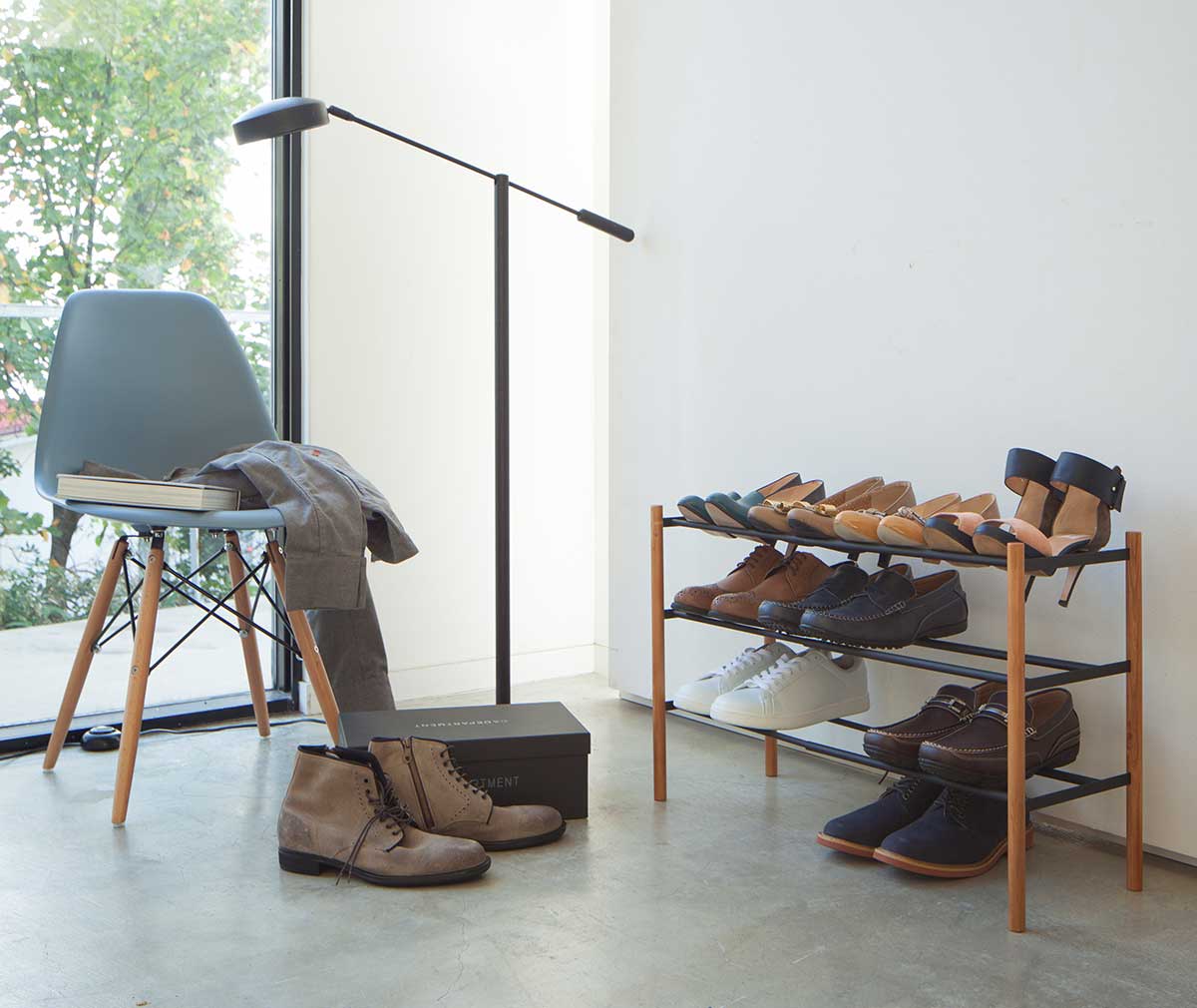 Yamazaki Frame Extendable Shoe Rack 3 Tier Black - TALI Concept Store