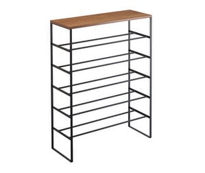 Tower 6-Tiered Shoe Rack, Black