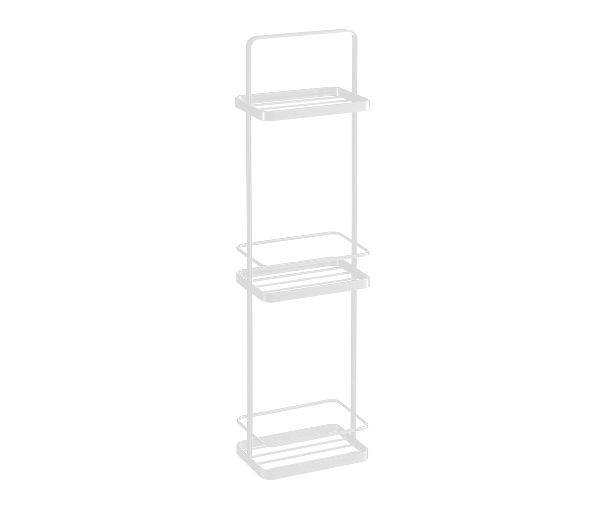Yamazaki Tower 3Tiered Bath Rack Slim, White Vepsäläinen