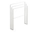 Tower Bath Towel Hanger, White, 3 Bars