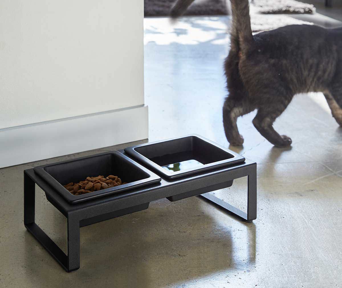 Tower Pet Food Bowl Stand Set