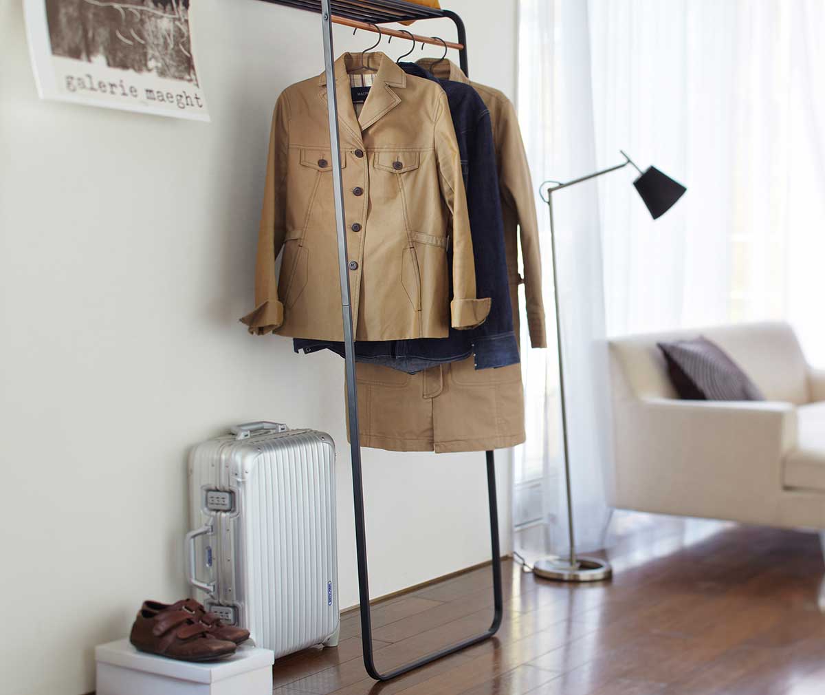 Leaning ladder coat rack online