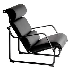 Remmi Armchair, Black Leather / Black