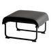 Remmi Footstool, Black Leather / Black