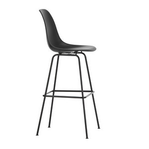 Eames RE -baarituoli, deep black/musta, high