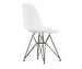 Eames DSR RE -tuoli, cotton white/musta