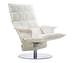 K Chair with Armrests, Sand Fabric White, W 88 cm