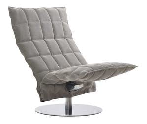 K Chair, Sand Fabric Stone-Black, W 89 cm