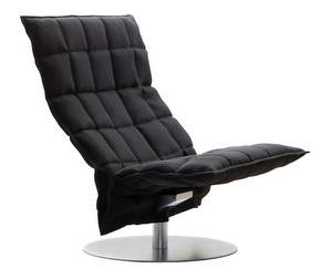 K Chair, Sand Fabric Black, W 89 cm