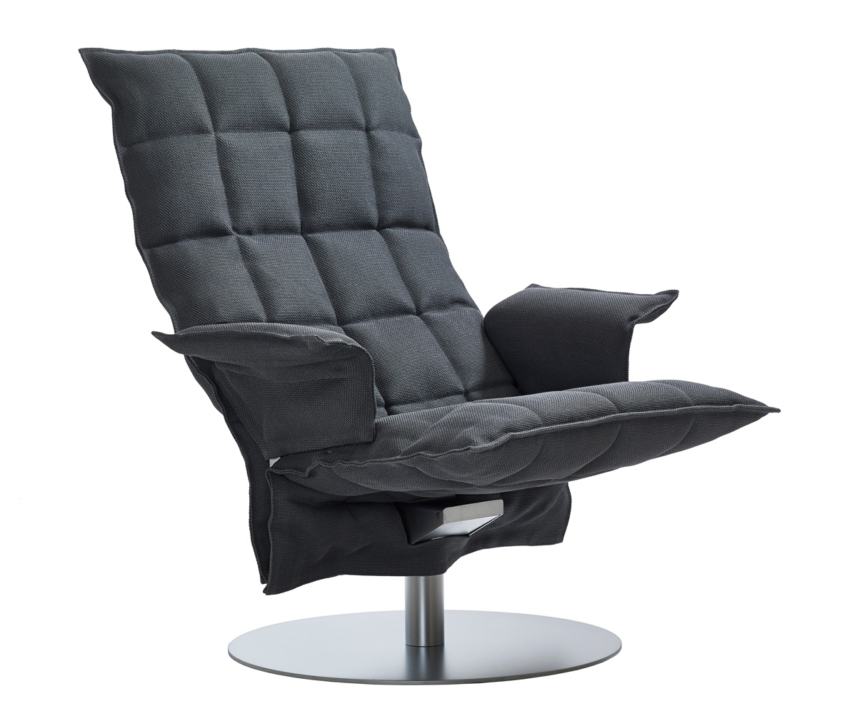 Woodnotes K Chair with Armrests Sand Fabric Black, W 88 cm