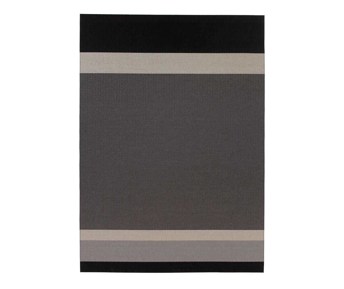 Woodnotes Panorama-matto black-light grey, 170 x 240 cm